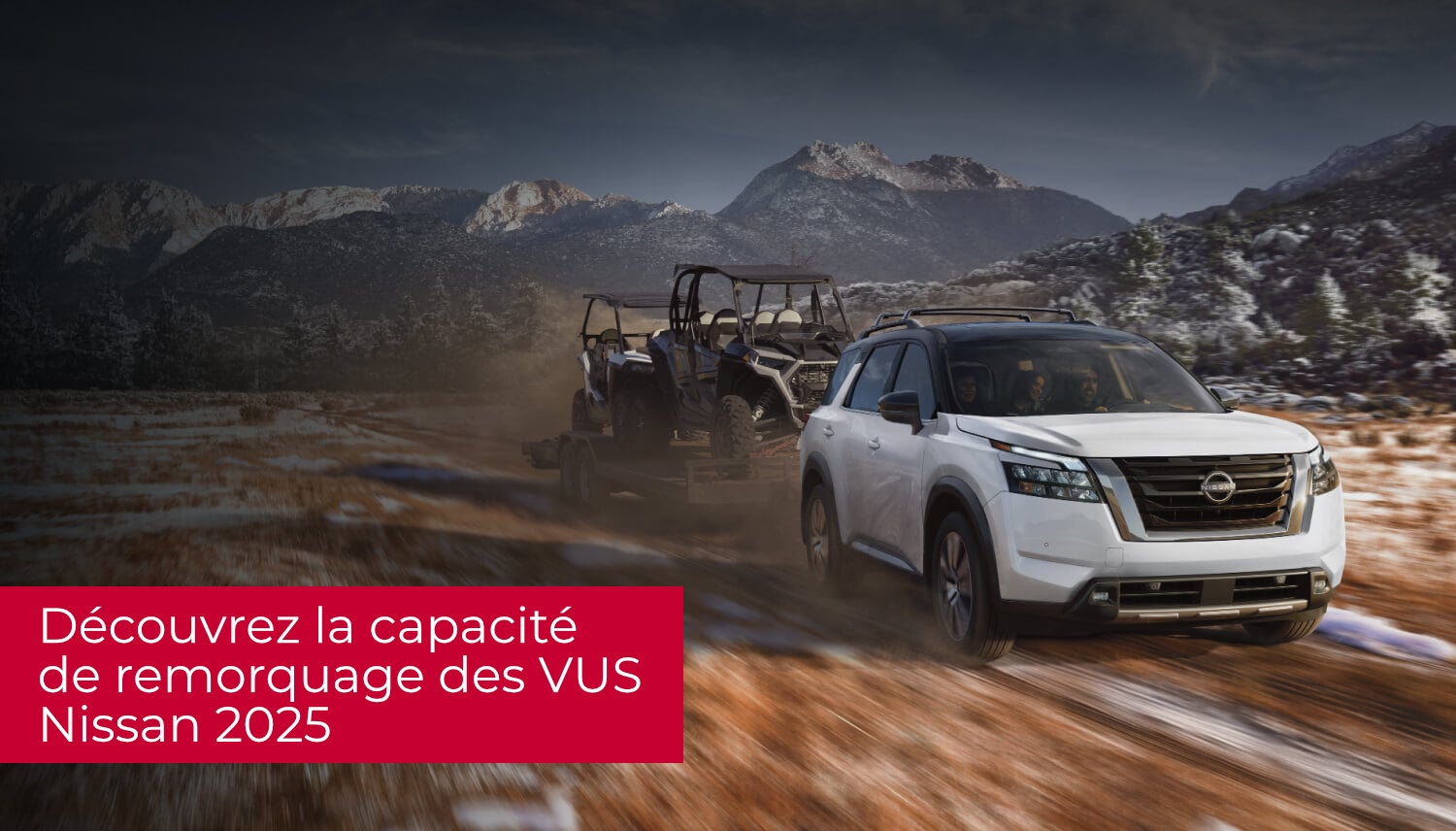 Découvrez la capacité de remorquage des VUS Nissan 2025